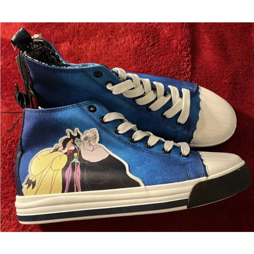 Disney Villains Women's Casual High-Top Sneakers Shoes New Sz 7.5, 8, 9.5